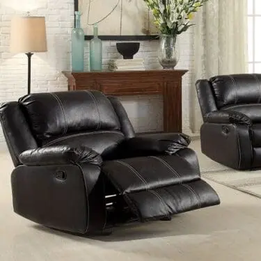 Zuriel Black Rocker Recliner