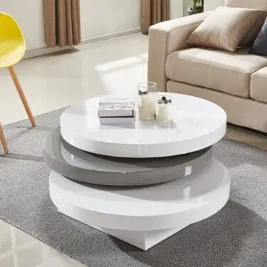 Oval Swivel coffee table