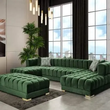 Ariana Green Velvet Sectional