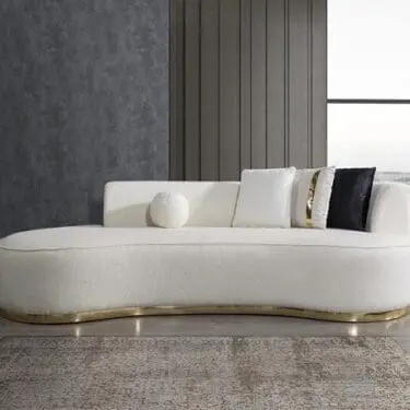 Ella Ivory Boucle Chaise Lounge