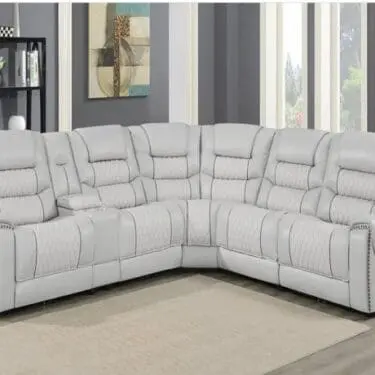 Garnet Light Grey Power Sectional