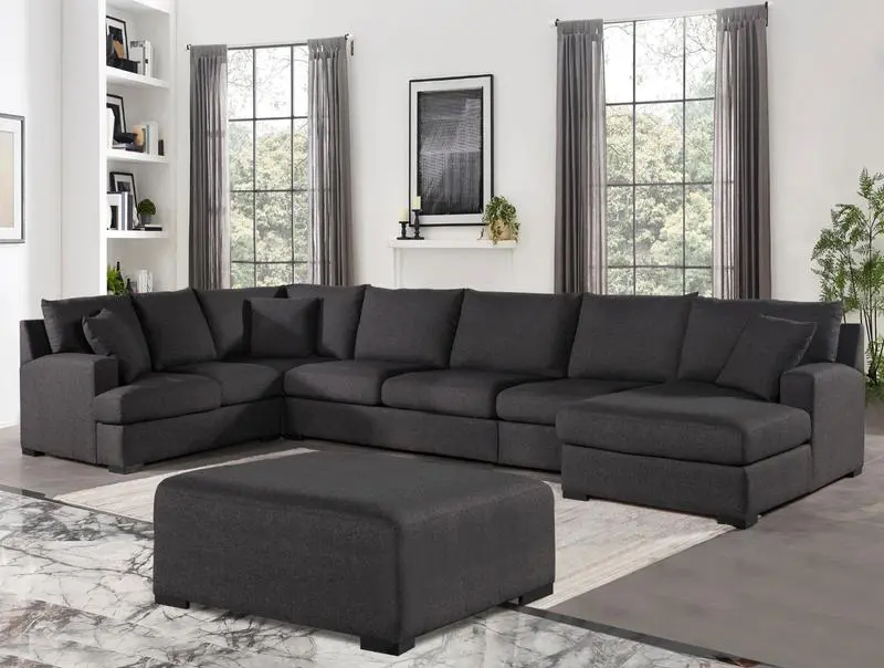 Balwyn Smoke Fabric Sectional - Image 2