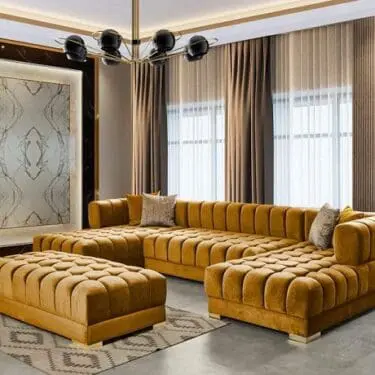 Ariana Mustard Velvet Sectional