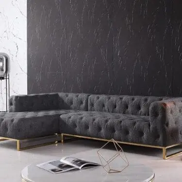 Divani Casa Willa Italian Modern Grey Fabric