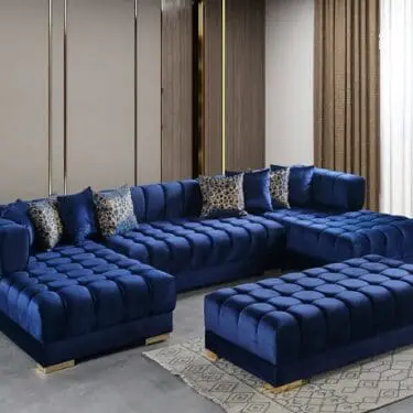 Ariana Blue Velvet Sectional