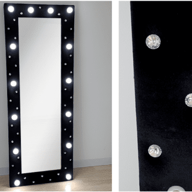 Hollywood Black Floor Mirror