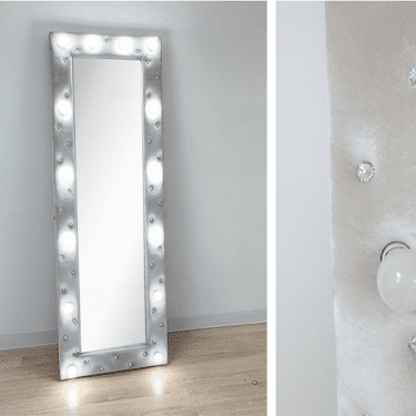 Hollywood Silver Floor Mirror