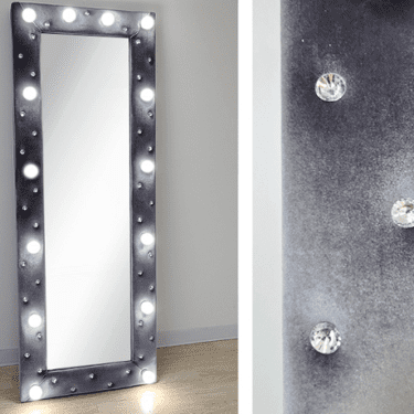Hollywood Gray Floor Mirror
