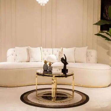 Ella  Ivory Curved Sectional