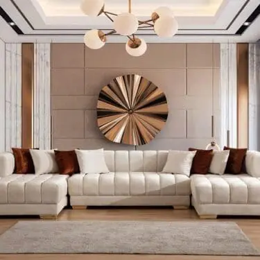 Ariana Ivory Velvet Sectional