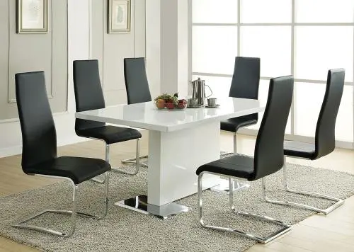 Anges 5PC Dining Set Glossy White - Image 5