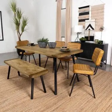 Maverick Tapered Legs Dining Set Natural Mango
