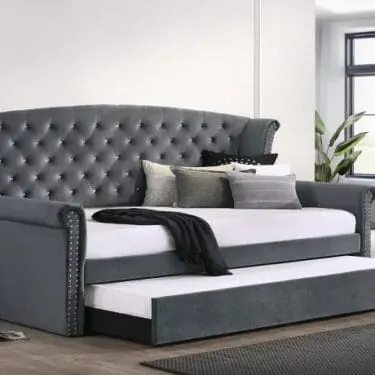 Scarlett Upholstered Tufted Twin Daybed With Trundle
