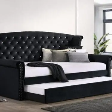 Scarlett Upholstered Tufted Twin Daybed With Trundle
