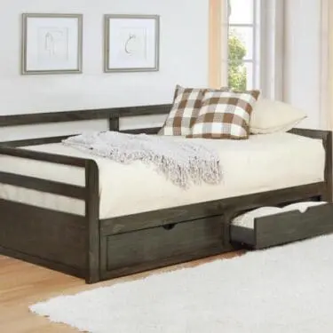 Sorrento 2-Drawer Twin XL Daybed With Extension Trundle Grey