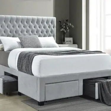 Soledad Storage Bed Light Grey