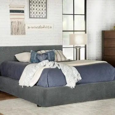 Gregory Upholstered Platform Bed Graphite