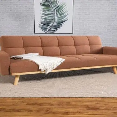 Kourtney Upholstered Sofa Bed Terracotta