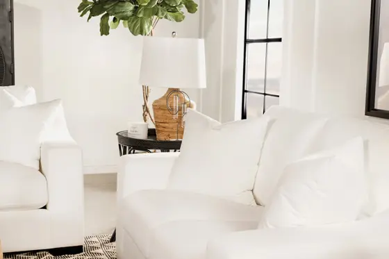 Ashlyn Upholstered Sofa Set White - Image 3