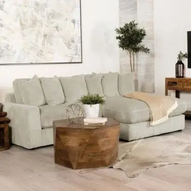 Blaine Upholstered Reversible Sectional Sofa Sand