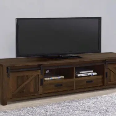 Madra Rectangular TV Console With 2 Sliding Doors