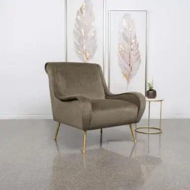 Ricci Accent Chair Truffle & Gold