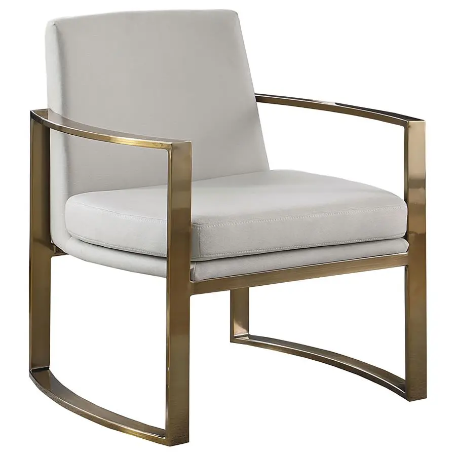 Cory Accent Chair Cream & Bronze - Image 2
