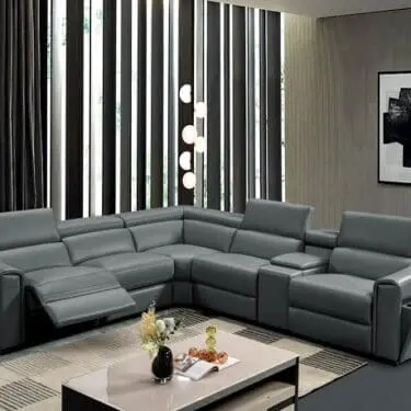 Cora Grey Reclining L Sectional