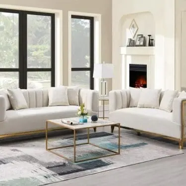 Versa Luxury velvet Sofa Set