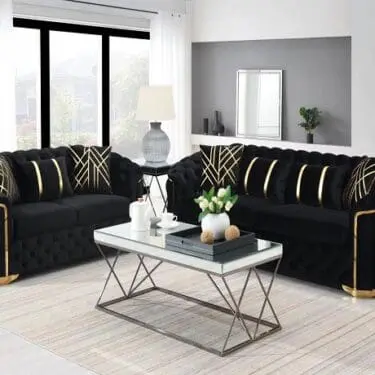 Nova Black Sofa & loveseat