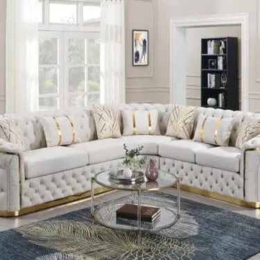 Nova Ivory & Gold Sectional