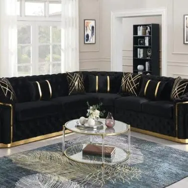 Nova Black & Gold Sectional