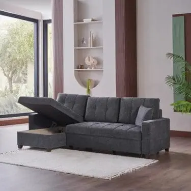 Mocca Sectional - Selma Grey