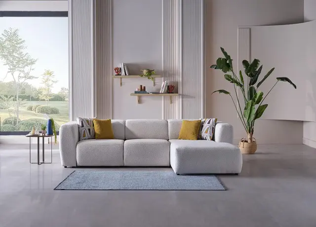 Picasso White Convertible Sectional - Image 2