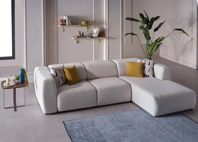 Picasso White Convertible Sectional - Image 3