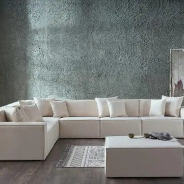 Daya 6PC Monari Ekru Sectional