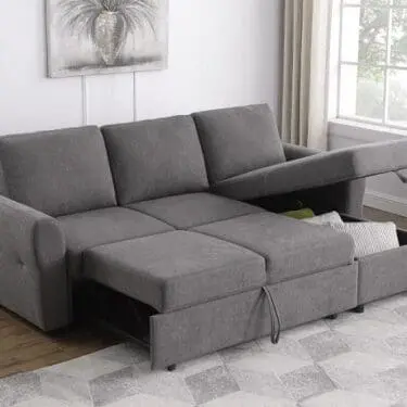 Grey Sleeper Sectional