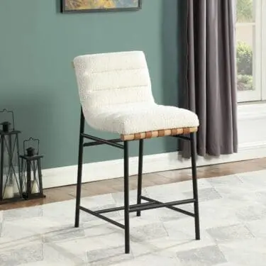 Lahni Boucle Fabric Bar Stool
