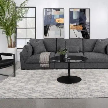 Sasha Upholstered Sofa Barely Black