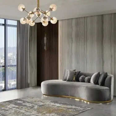 Ella Grey Boucle Chaise Lounge