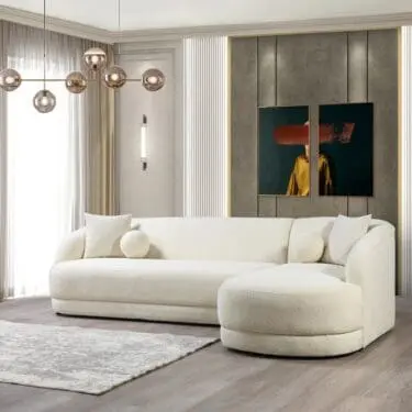 Bella Ivory Boucle RAF Sectional