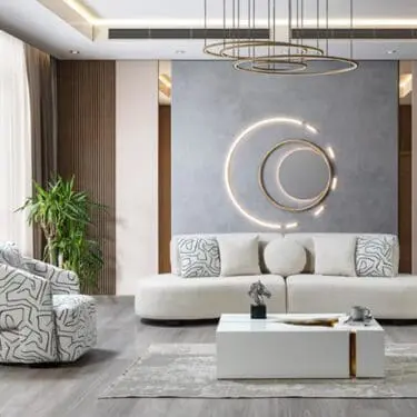 Olivia Ivory Boucle 2-Piece Curved Sectional