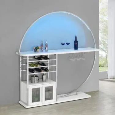 Risley Circular LED Home Bar High Gloss