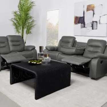 Nova Reclining Sofa Set Dark Grey