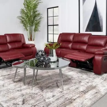 Camila 2PC Reclining Sofa Set Red