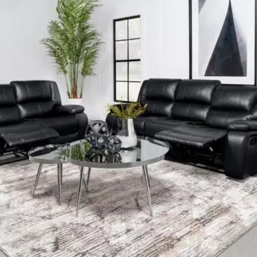 Camila 2PC Reclining Sofa Set Black