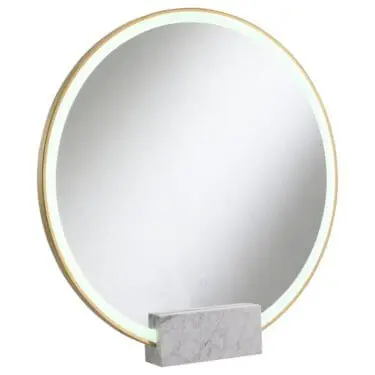 Jocelyn Round Table Top LED Mirror
