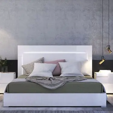 Giorgio Italian White Lacquer Bedroom Set