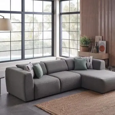 Picasso White Convertible Sectional