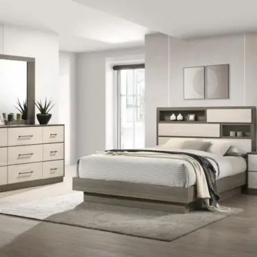 Fenwick Bookcase Headboard Grey Oak
